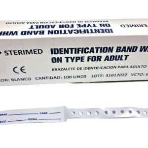 Brazelete de Identificacion Descartable Adulto C/ Blanco x 100 unds