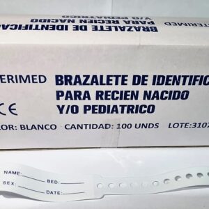 Brazelete de Identificacion Descartable Pediatrico C/ Blanco x 100 unds
